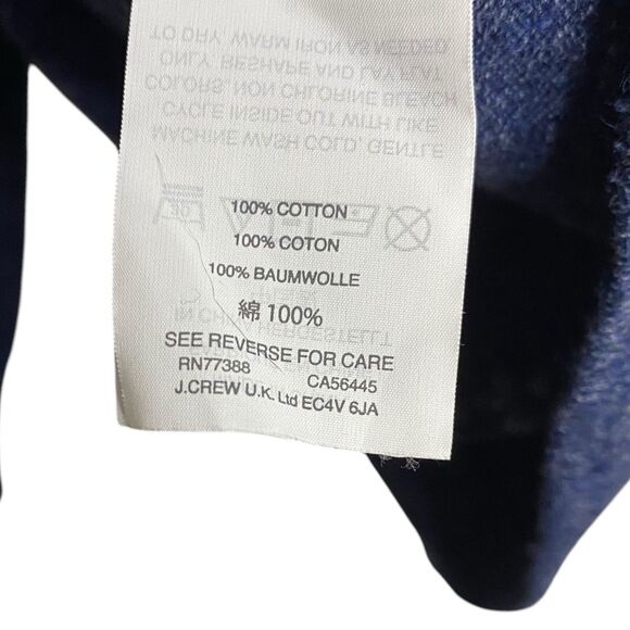 J Crew Sweater Mens Small Blue Crew Neck Pullover Lightweight Preppy Cotton Cozy - Picture 7 of 8